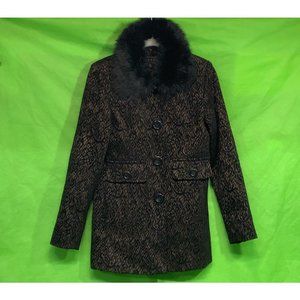 Giacca Gallery Faux Fur Lined Coat Size XS